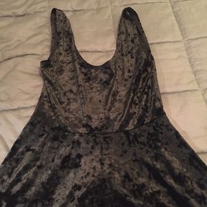 Black Velvet Swing Dress